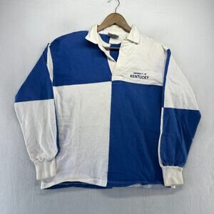 Vintage University Of Kentucky Rugby Shirt Men's Large Blue White Barbarian 90s